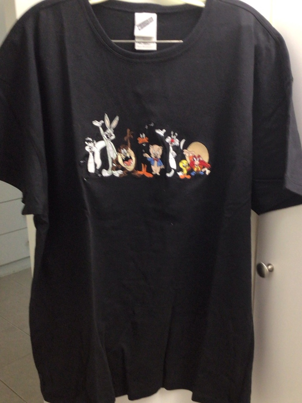 Warner Bros. Black Women’s Looney Tunes Embroidered Character Tee - Picture 9 of 9